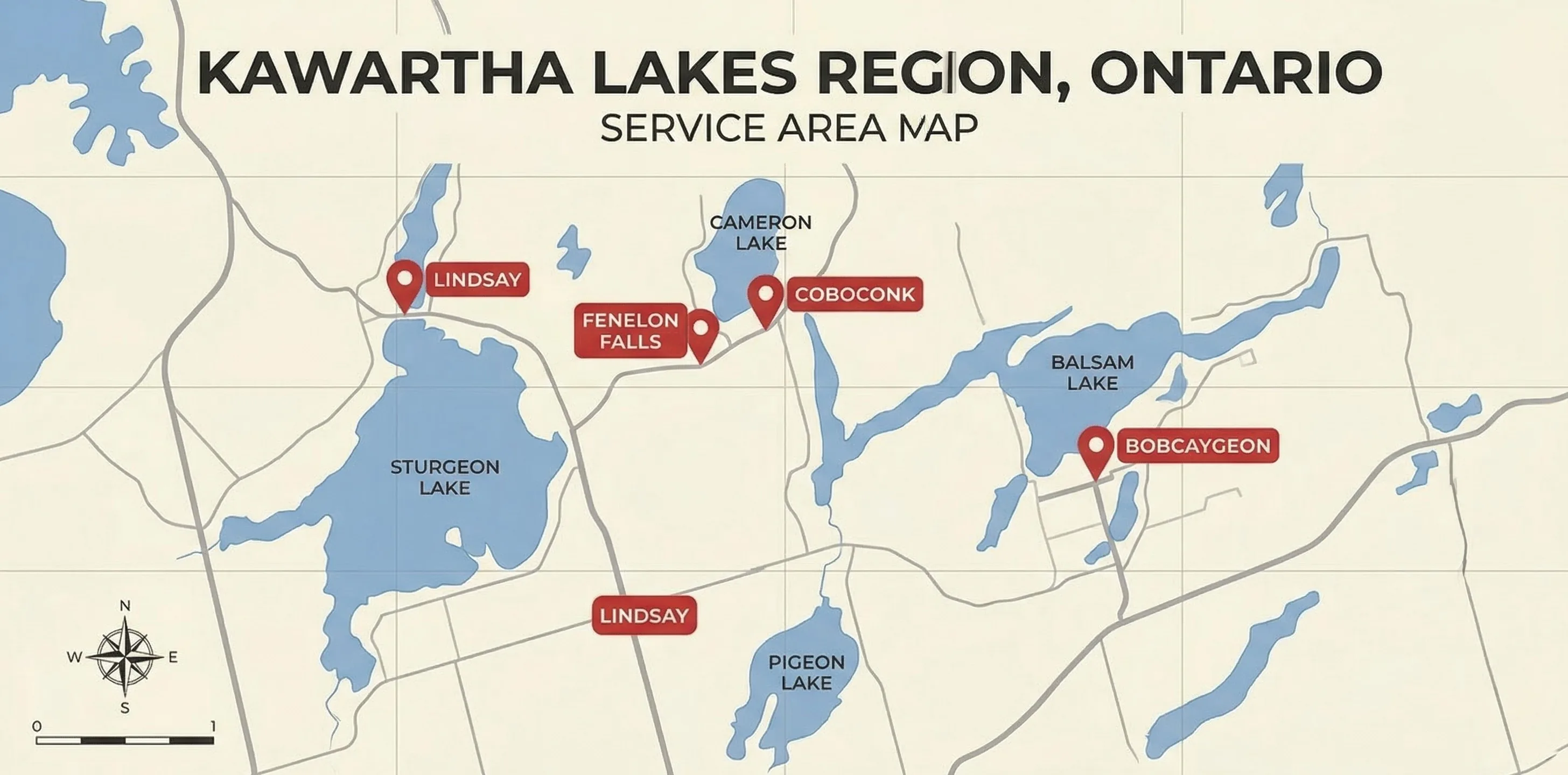 Kawartha Lakes service area map